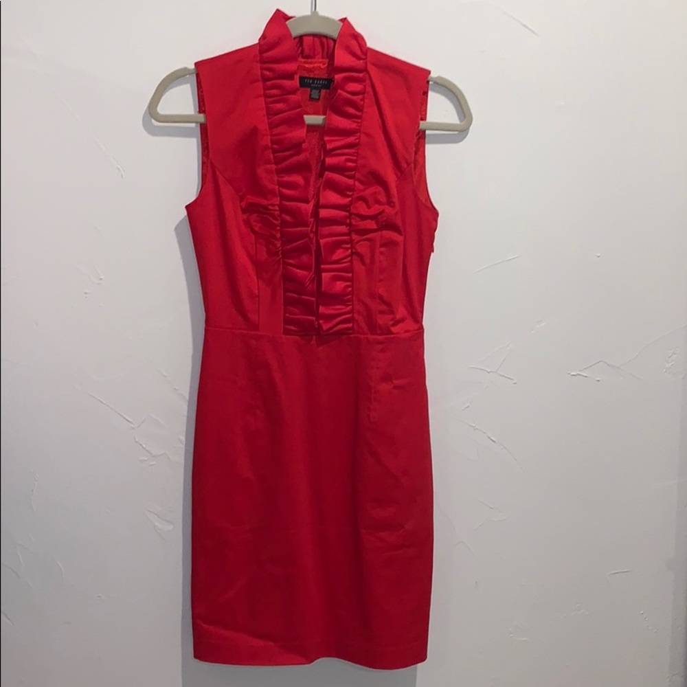 Ted Baker Ruffle Collar Dress